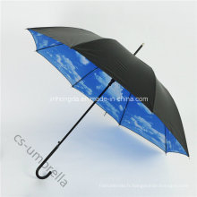 Parapluie droit 22 &quot;X8k en fibre de verre et parapluie droit pluie (YSS0146-3)